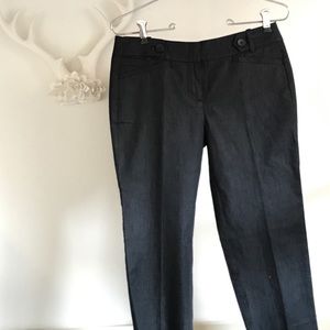 Navy crop Loft pants 0P